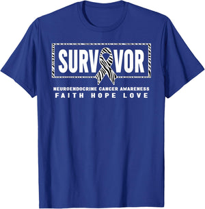 NET Cancer Survivor Shirt - Neuroendocrine Cancer Awareness T-Shirt - T-Shirt | Royal