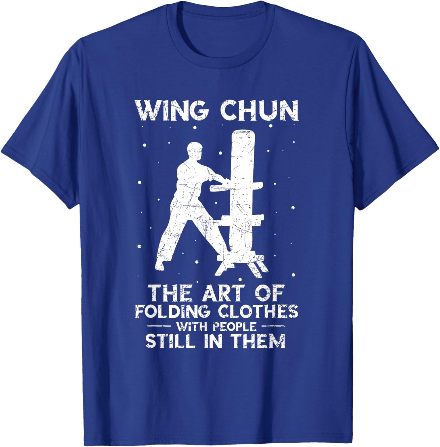 Wing Chun Vintage The Art of Folding Clothes Kung Fu T-Shirt - T-Shirt | Royal