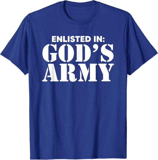 Enlisted In God's Army T-Shirt - T-Shirt | Royal