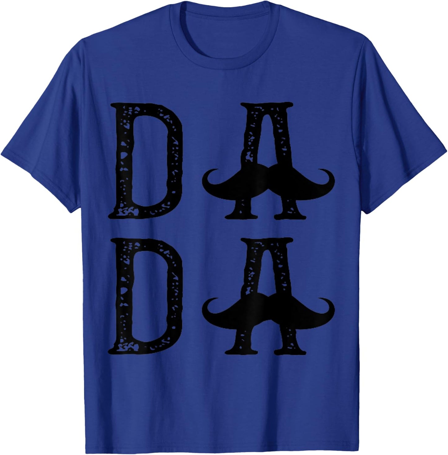 Vintage Dada Mustache Funny Dad Gift T-Shirt - T-Shirt | Royal