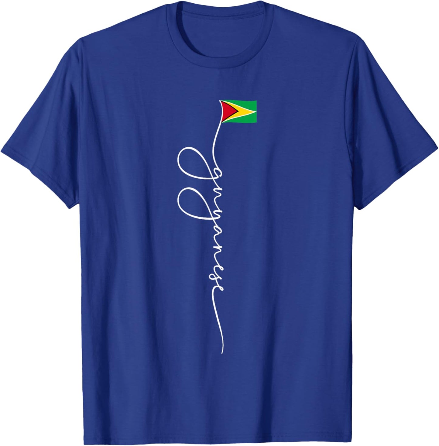 Guyana Signature Guyanese Flag T-Shirt - T-Shirt | Royal