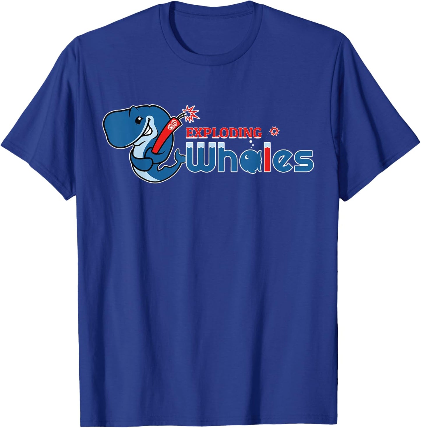 Exploding Whales Funny Whale Joke T-Shirt - T-Shirt | Royal