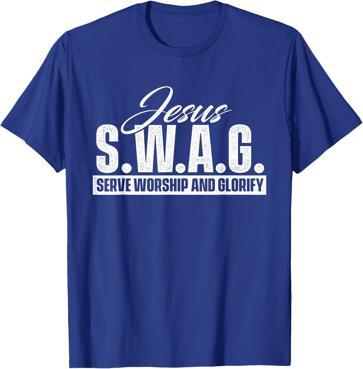 Jesus SWAG - Christian Faith Religious Inspirational Bible T-Shirt - T-Shirt | Royal