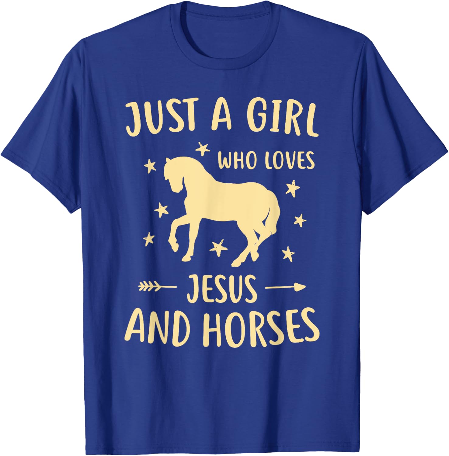 Jesus And Horses For Girls Teens Women Horse Lover Christian T-Shirt - T-Shirt | Royal