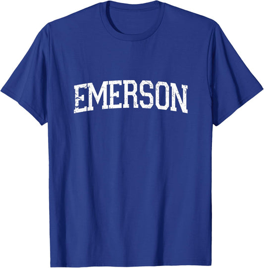 Vintage Personalised Name Classic Emerson T-Shirt - T-Shirt | Royal