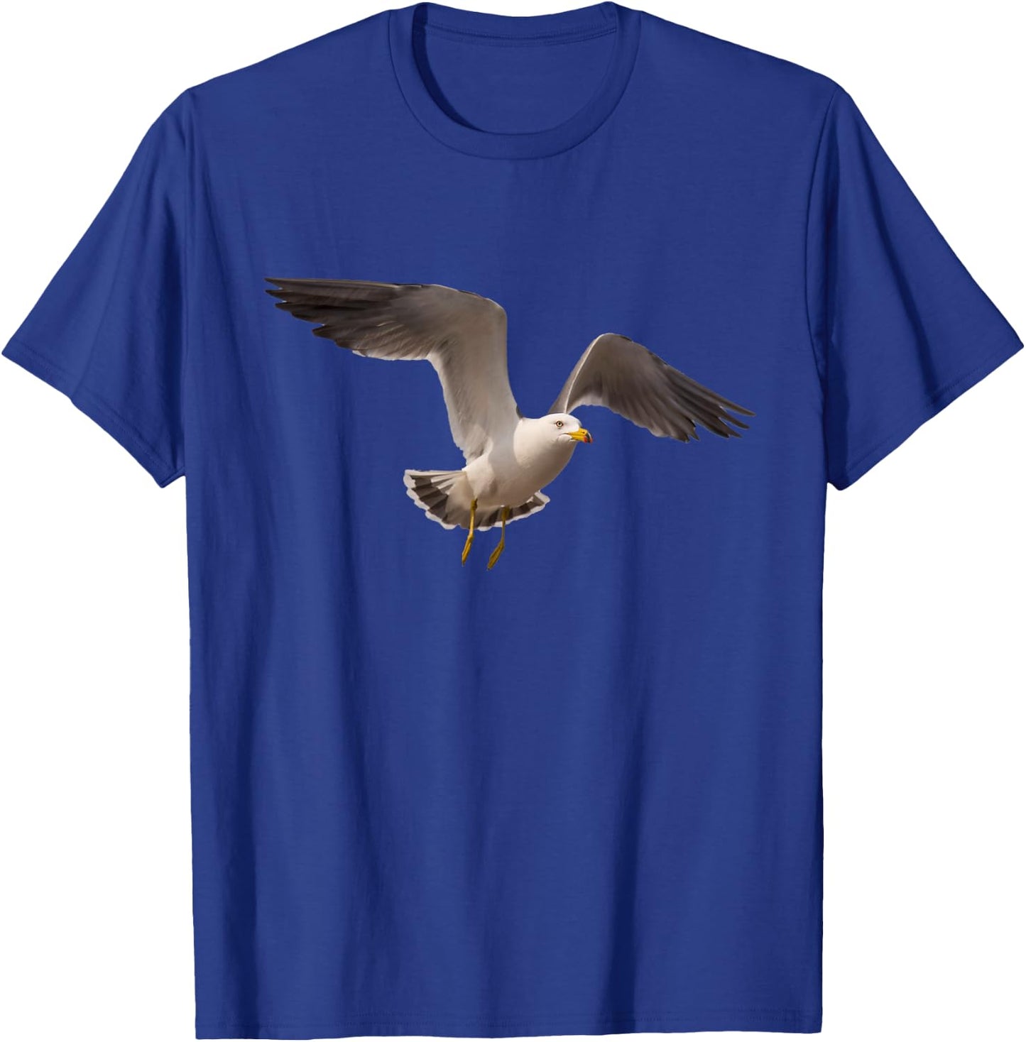 Elegant Seagull Bird In Flight Photo Portrait Artwork Design T-Shirt - T-Shirt | Royal