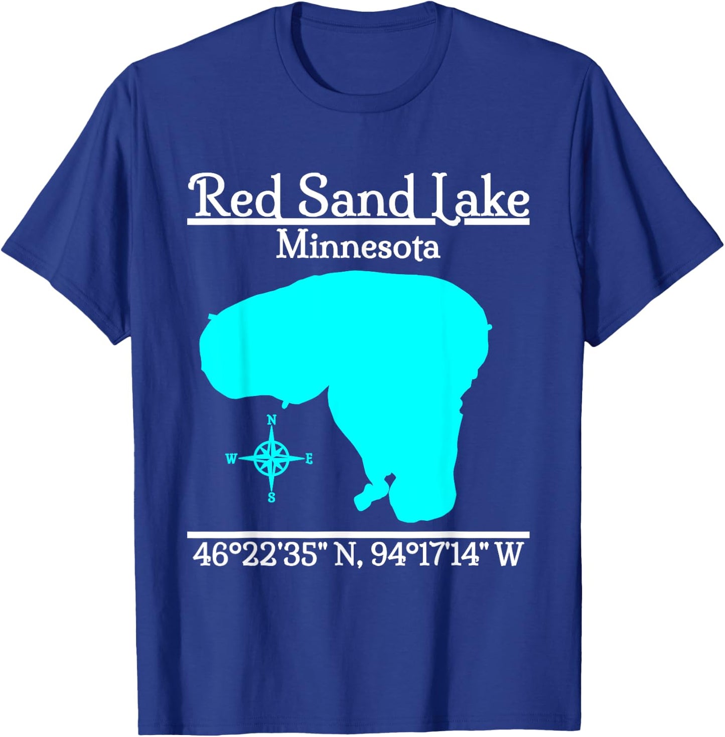 Red Sand Lake, Minnesota T-Shirt - T-Shirt | Royal