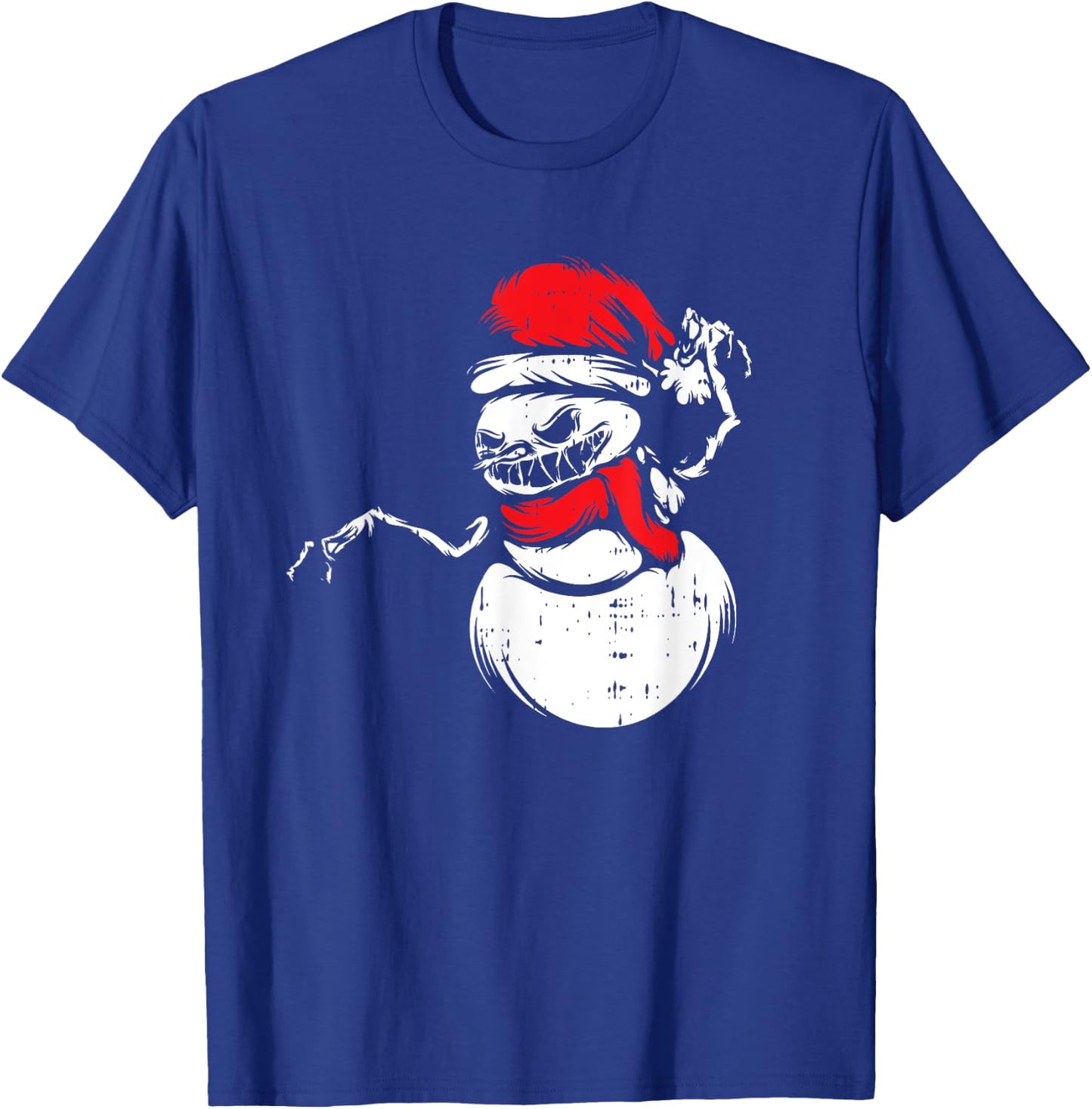 Monster Snowman Santa Hat Christmas Pajama X-Mas Winter T-Shirt - T-Shirt | Royal