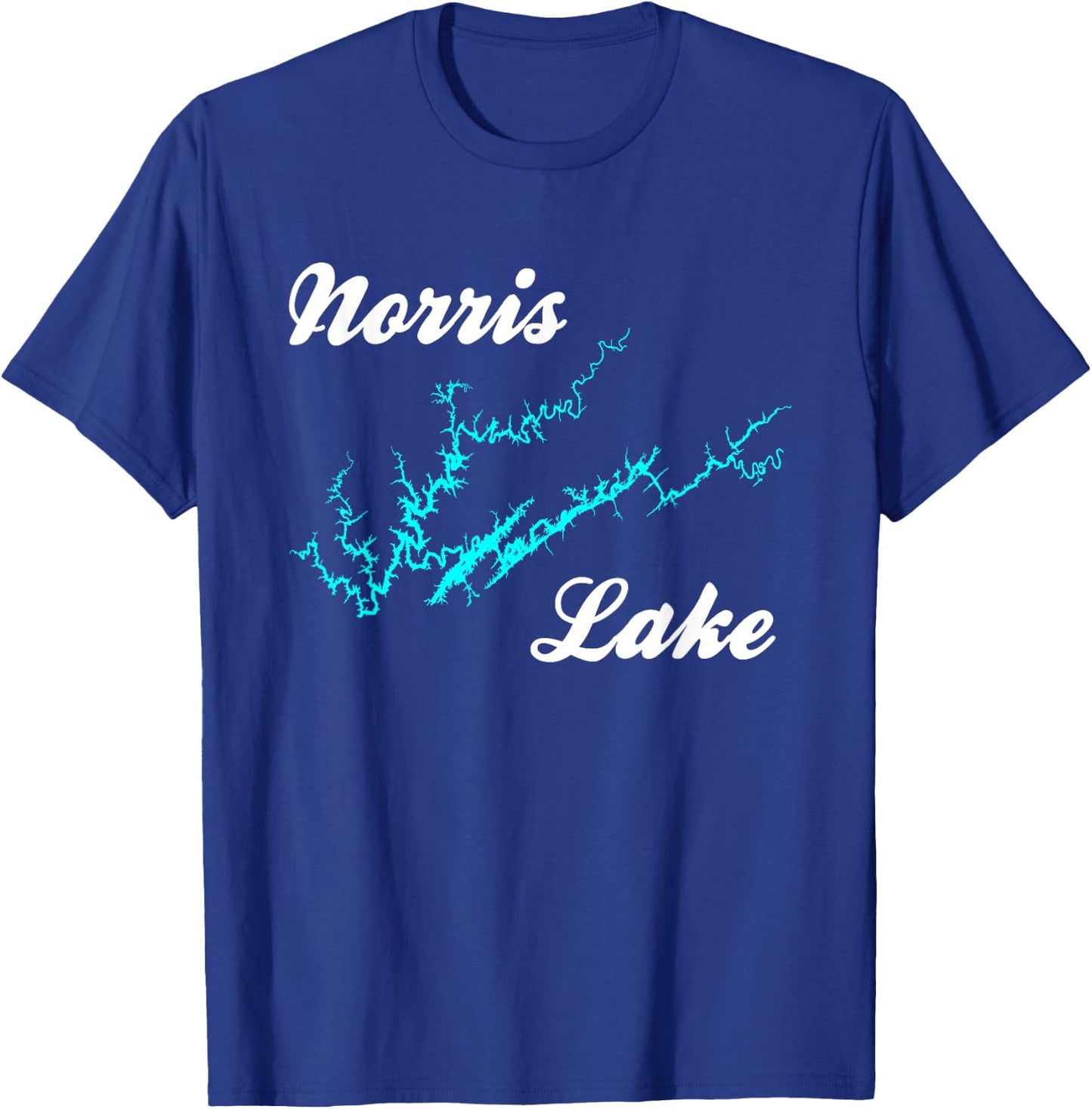 Minimalist Norris Lake, Tennessee T-Shirt - T-Shirt | Royal