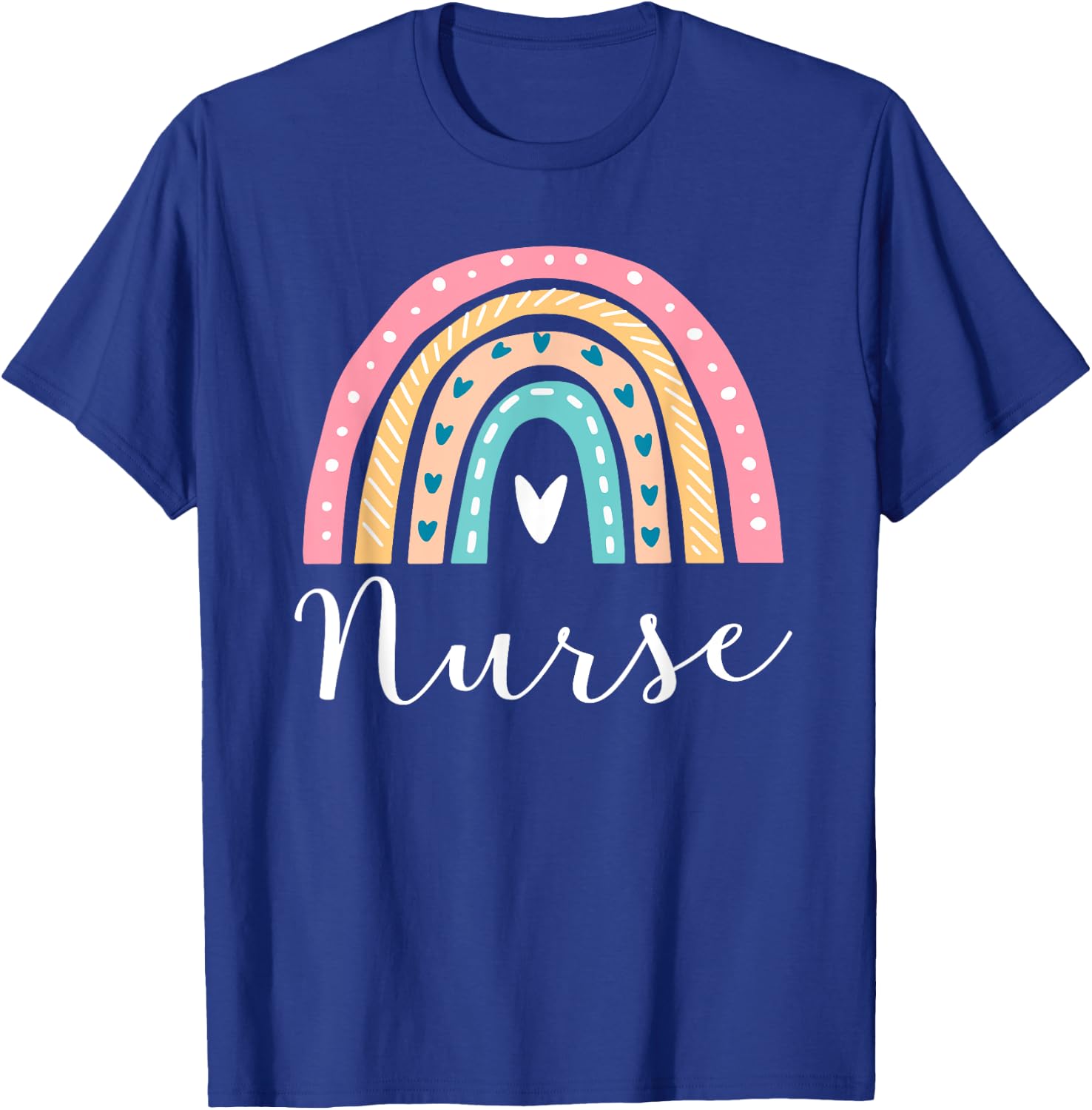 Funny Nurse Rainbow Gifts Nursing T-Shirt - T-Shirt | Royal