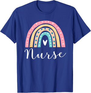 Funny Nurse Rainbow Gifts Nursing T-Shirt - T-Shirt | Royal