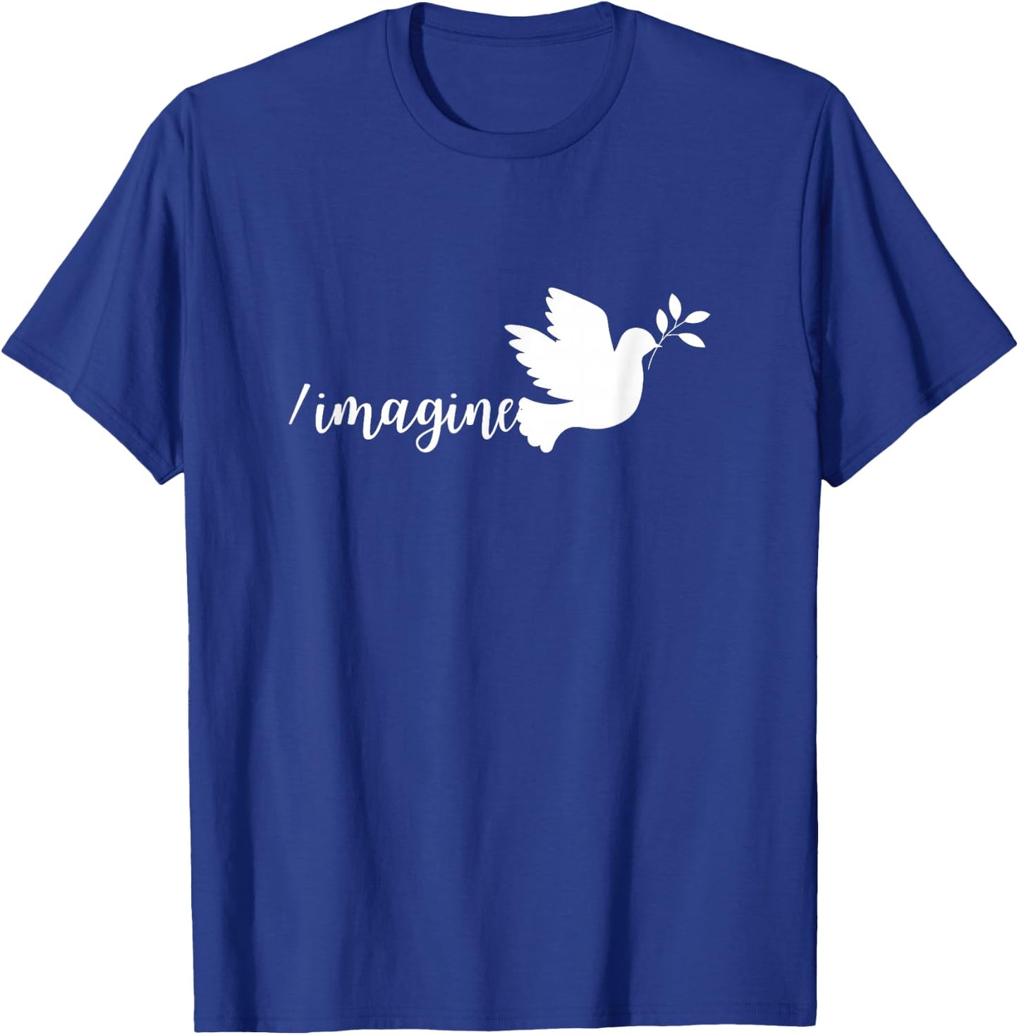 /imagine Peace with a Graphic of a Peace Dove T-Shirt - T-Shirt | Royal