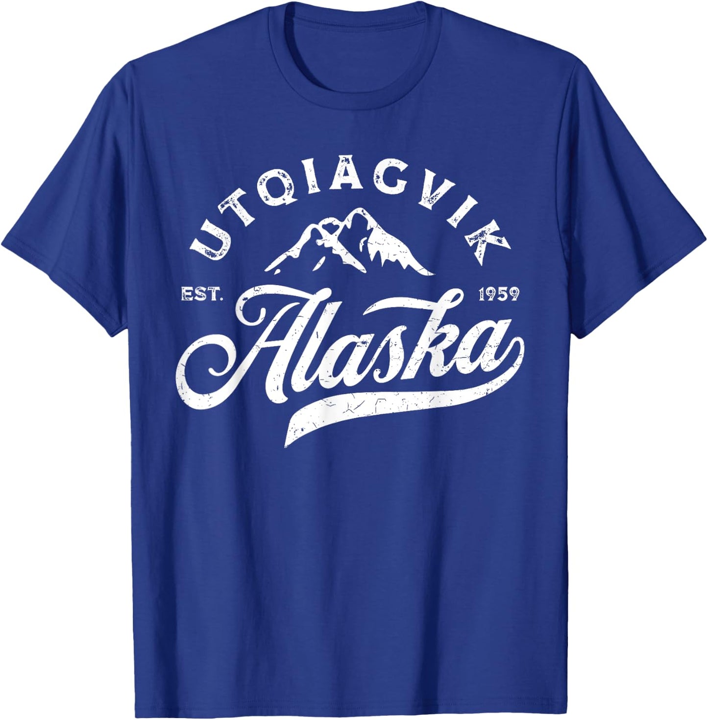 Vintage Utqiagvik Alaska AK Mountains Vacation Souvenir T-Shirt - T-Shirt | Royal