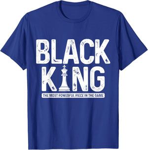 Black King Chess History Month Juneteenth African Pride T-Shirt - T-Shirt | Royal