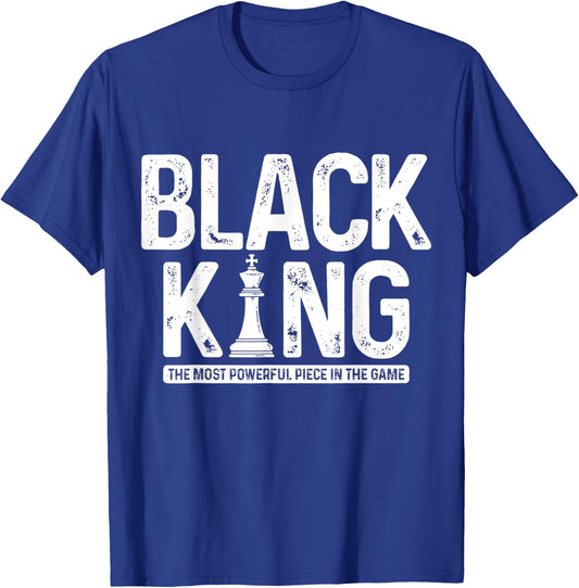 Black King Chess History Month Juneteenth African Pride T-Shirt - T-Shirt | Royal