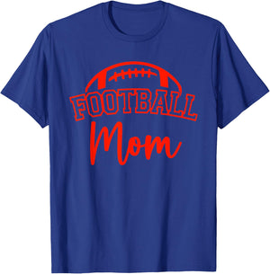Football Mom Matching Family Football T-Shirt - T-Shirt | Royal