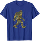 Camouflage Bigfoot Sasquatch Camo Army Pattern Big Foot T-Shirt - T-Shirt | Royal