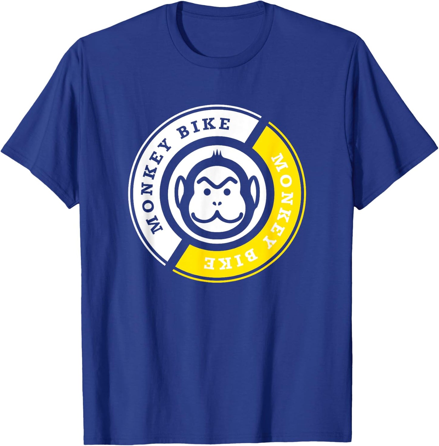 Monkey Bike Yellow Graphic T-Shirt - T-Shirt | Royal