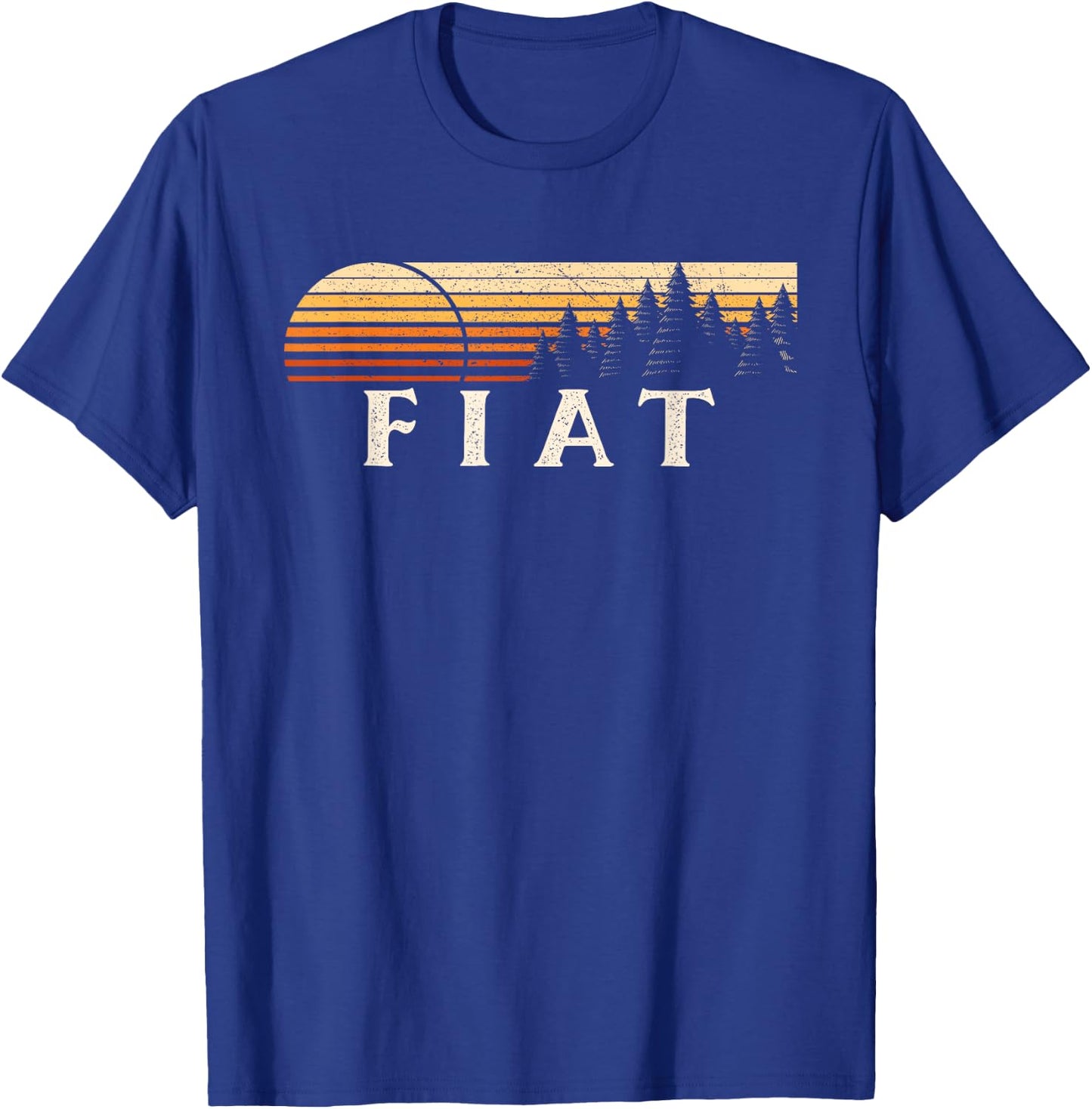 Fiat, KS Vintage Evergreen Sunset Eighties Retro T-Shirt - T-Shirt | Royal
