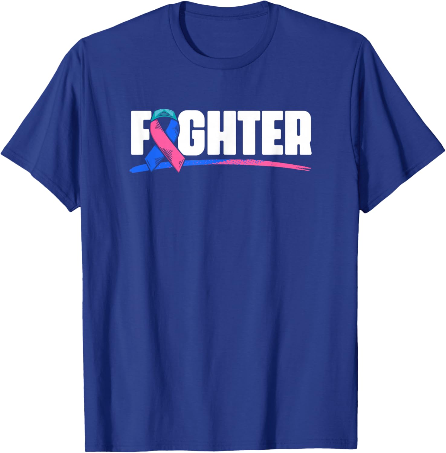 Thyroid Fighter - Thyroid Cancer Survivor Thyroid Cancer T-Shirt - T-Shirt | Royal