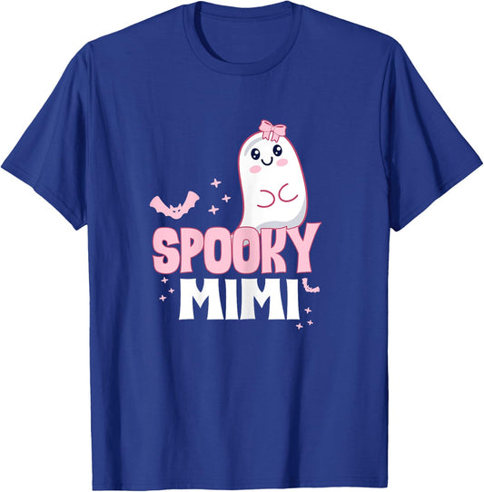 Spooky Mimi Family Cute Pink White Ghost Boo Halloween T-Shirt - T-Shirt | Royal