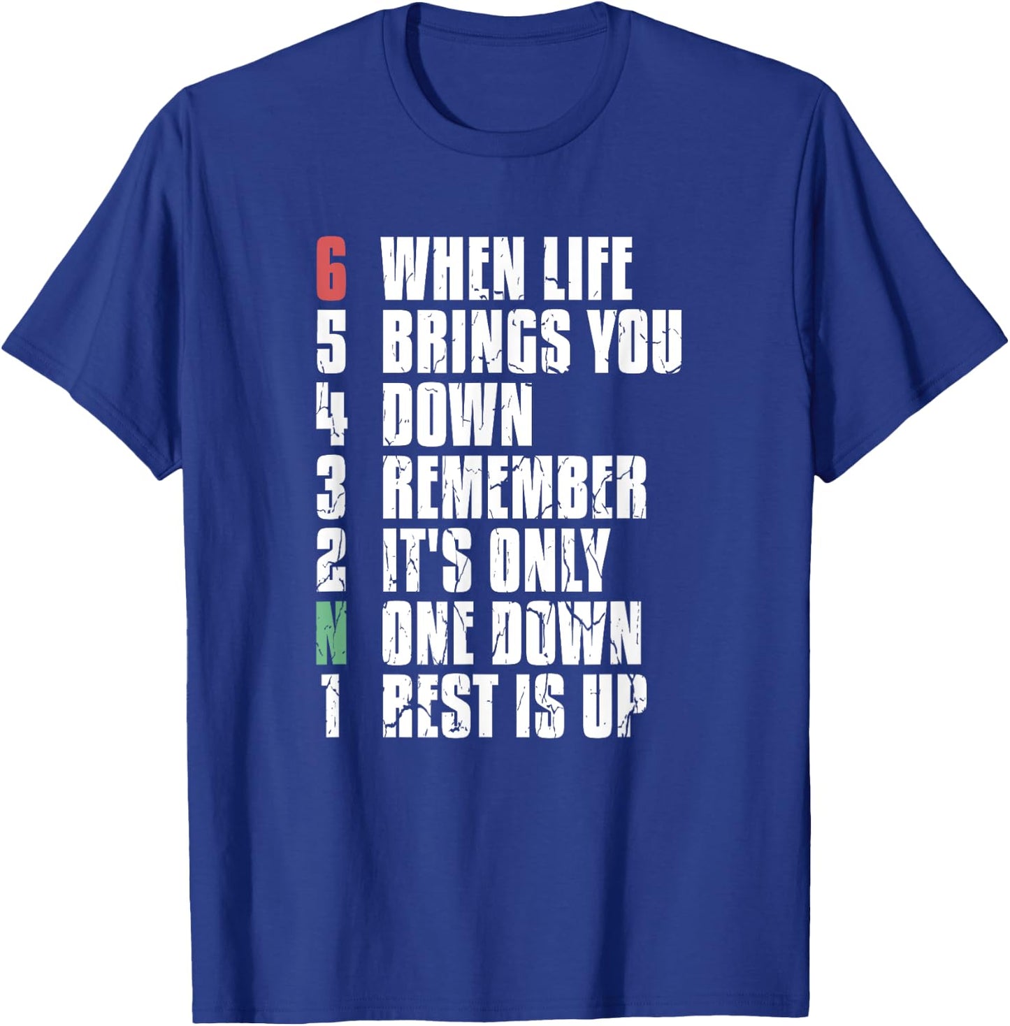 1N23456 Motorcycle Gear Shift Motorcyclist T-Shirt - T-Shirt | Royal