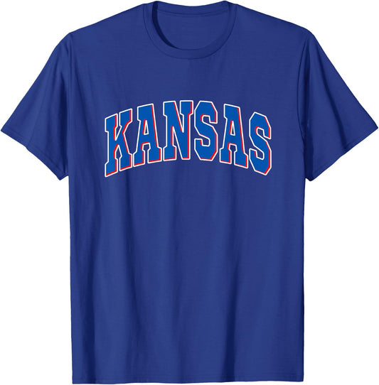 Kansas - Throwback Design - Classic T-Shirt - T-Shirt | Royal