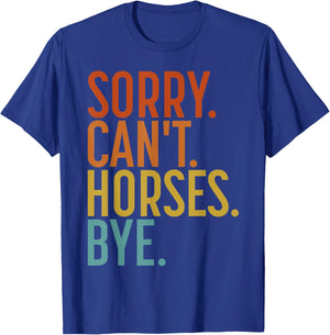 Funny Horse Shirt Women Boys or Girls T-Shirt - T-Shirt | Royal