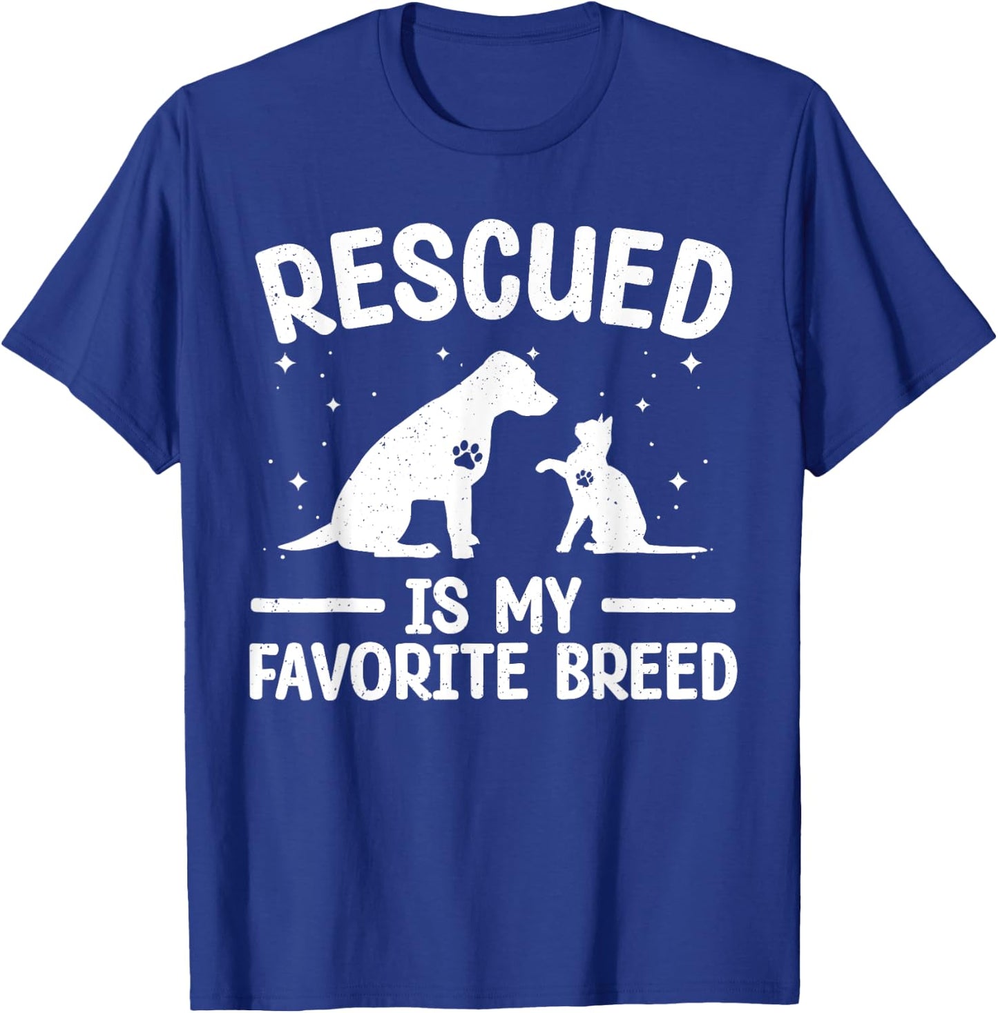 Animal Rescue Art Women Dog Cat Pet Rescuer Lover T-Shirt - T-Shirt | Royal