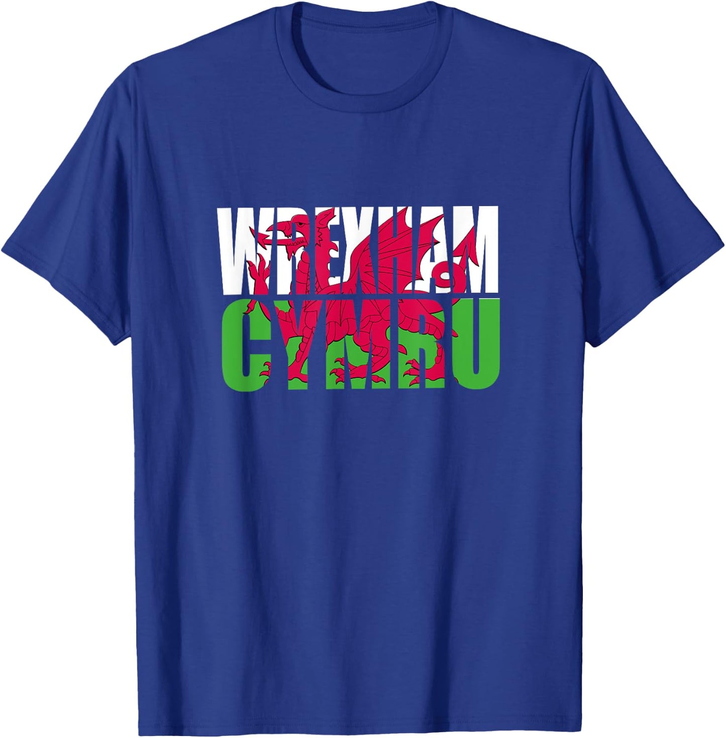 Wrexham Wales Flag Welsh Dragon Men Women Kids Flags Cymru T-Shirt - T-Shirt | Royal