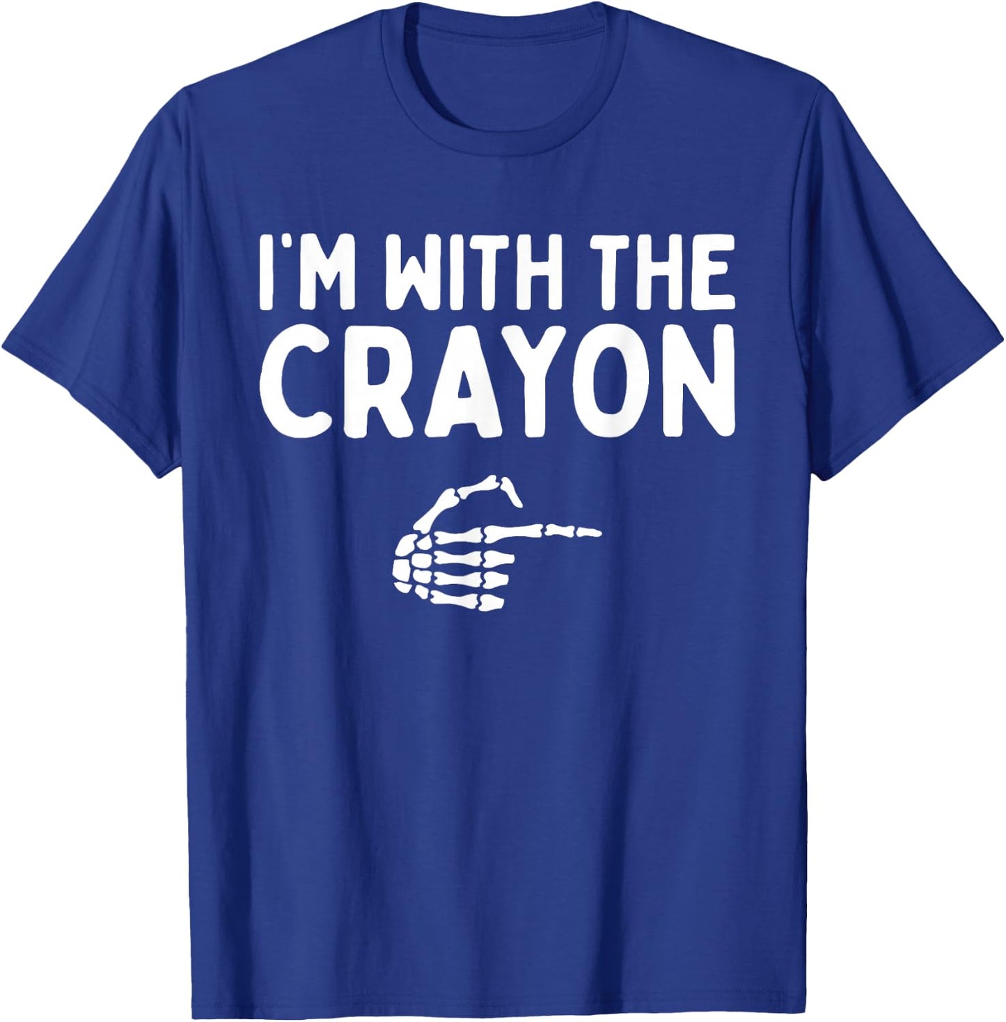 I'm With The Crayon Funny Halloween Costume Matching Couples T-Shirt - T-Shirt | Royal