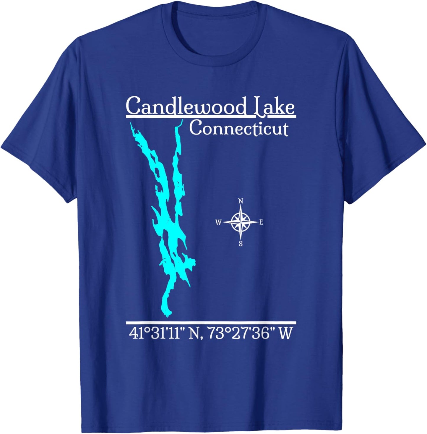 Candlewood Lake - Connecticut T-Shirt - T-Shirt | Royal