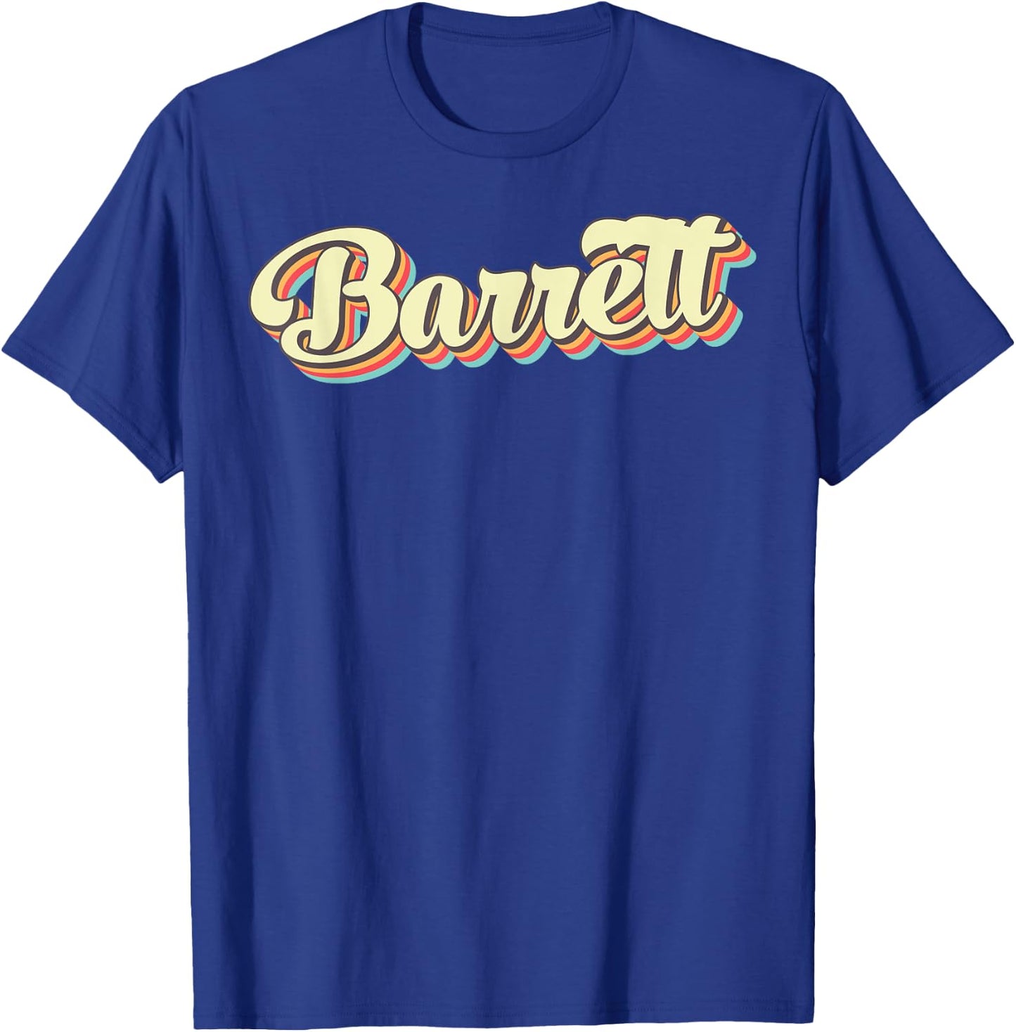 Barrett Retro Art Baseball Font Vintage T-Shirt - T-Shirt | Royal
