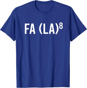 FA (LA)8 la la Funny Christmas Music Teacher Math Meme Men Women Kids T-Shirt - T-Shirt | Royal
