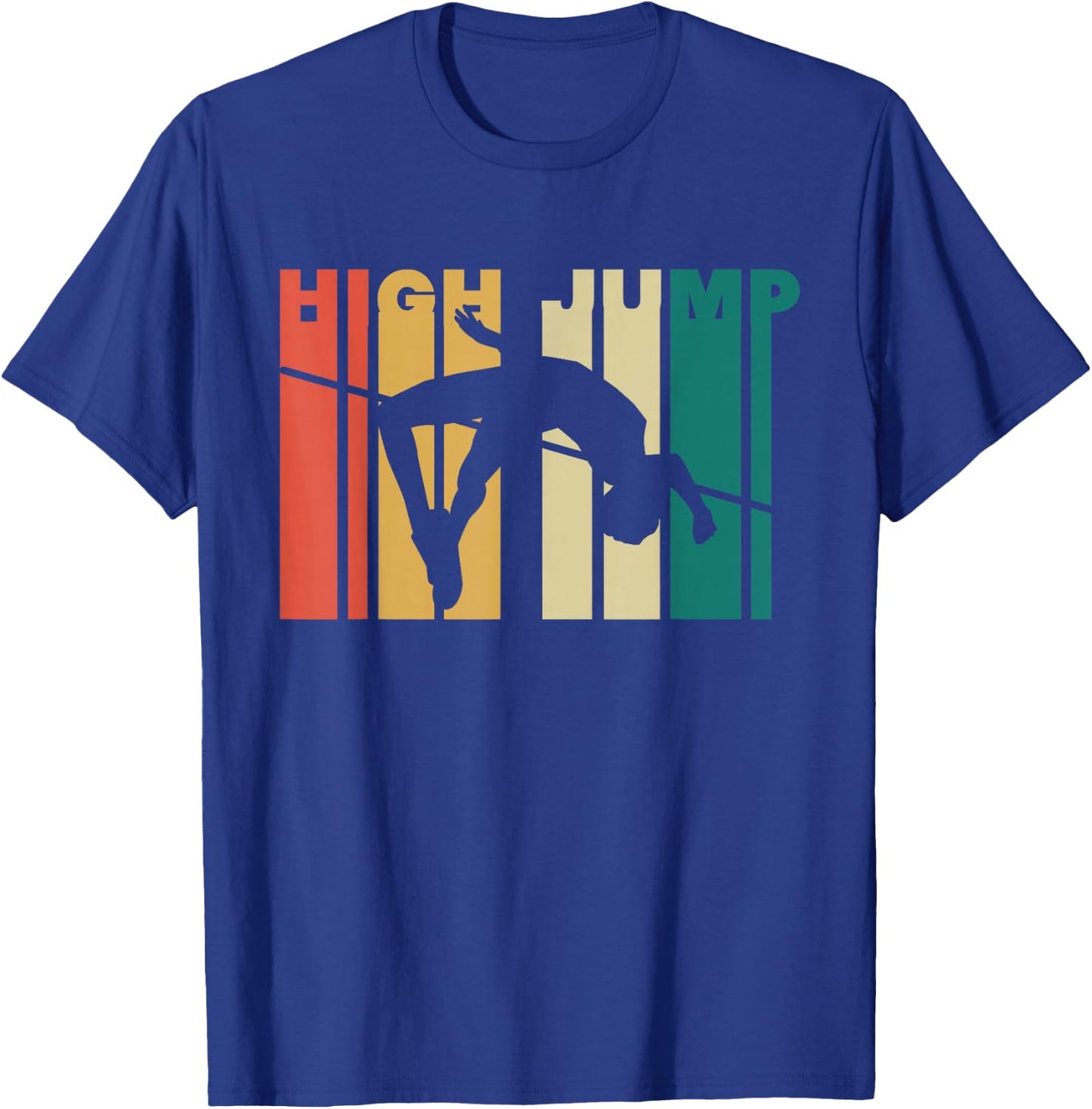 Retro High Jump | Athletics Track & Field | High Jumper T-Shirt - T-Shirt | Royal
