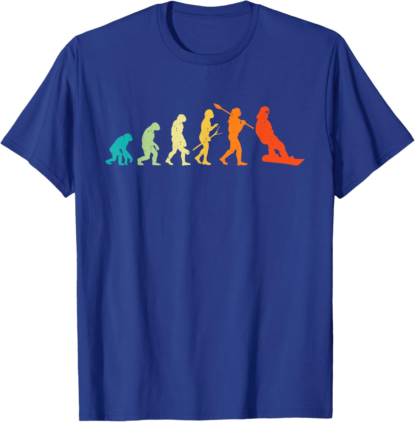 Evolution of Snowboarder - Snowboard Snowboarding Lover T-Shirt - T-Shirt | Royal