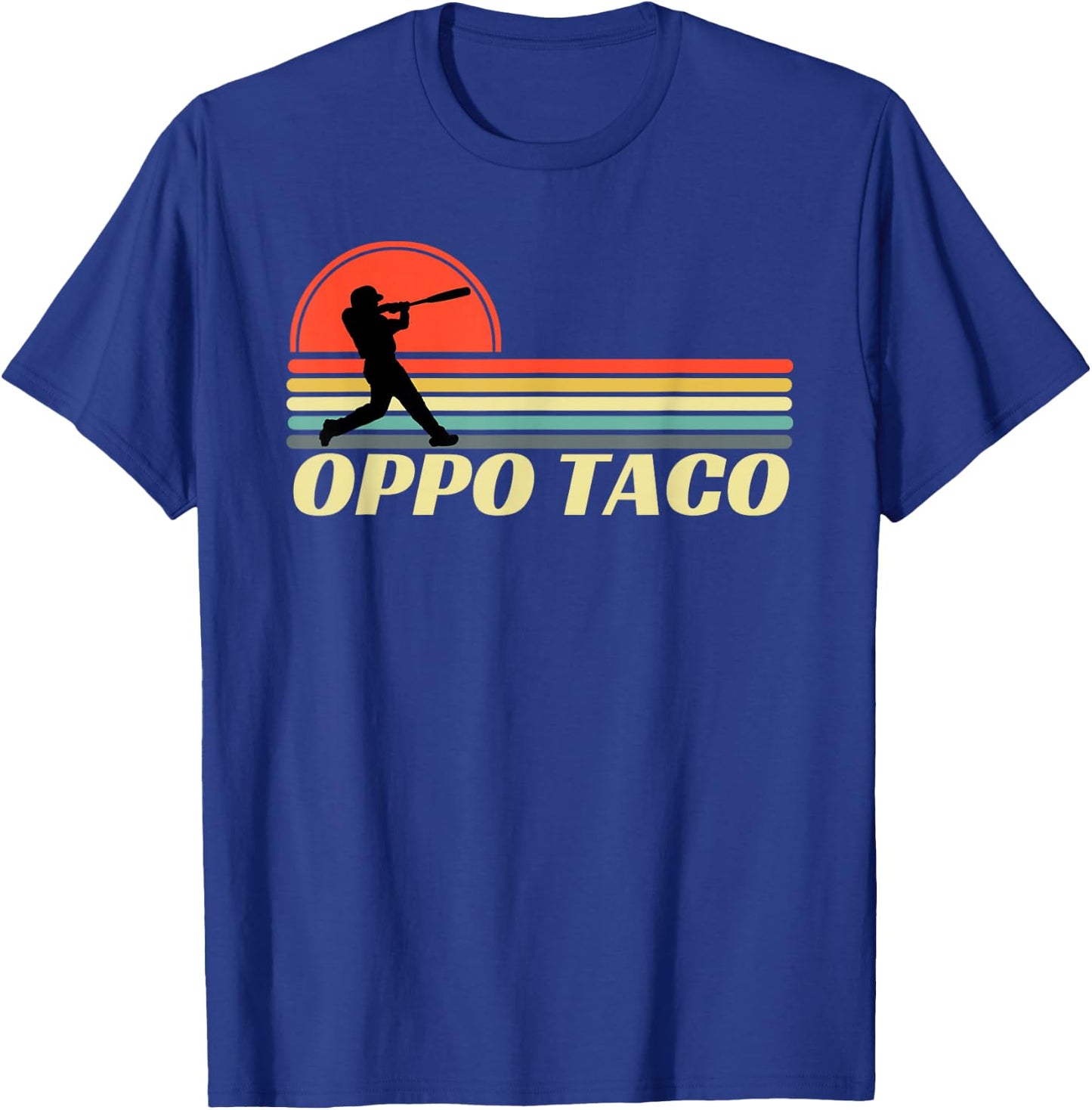 Retro Baseball Oppo Taco Home Run T-Shirt - T-Shirt | Royal