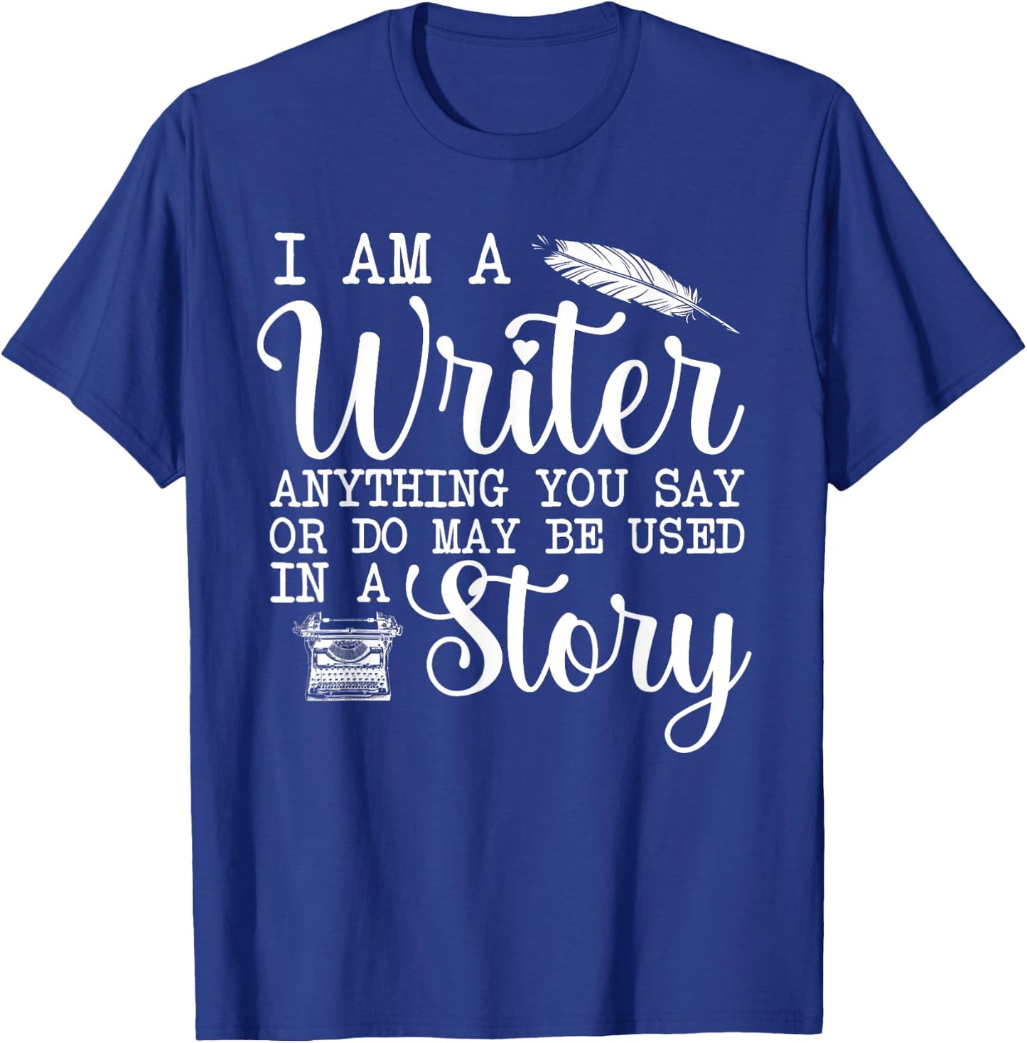 Best Writer Design Women Writer Writing Story Author T-Shirt - T-Shirt | Royal