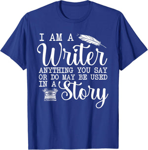 Best Writer Design Women Writer Writing Story Author T-Shirt - T-Shirt | Royal