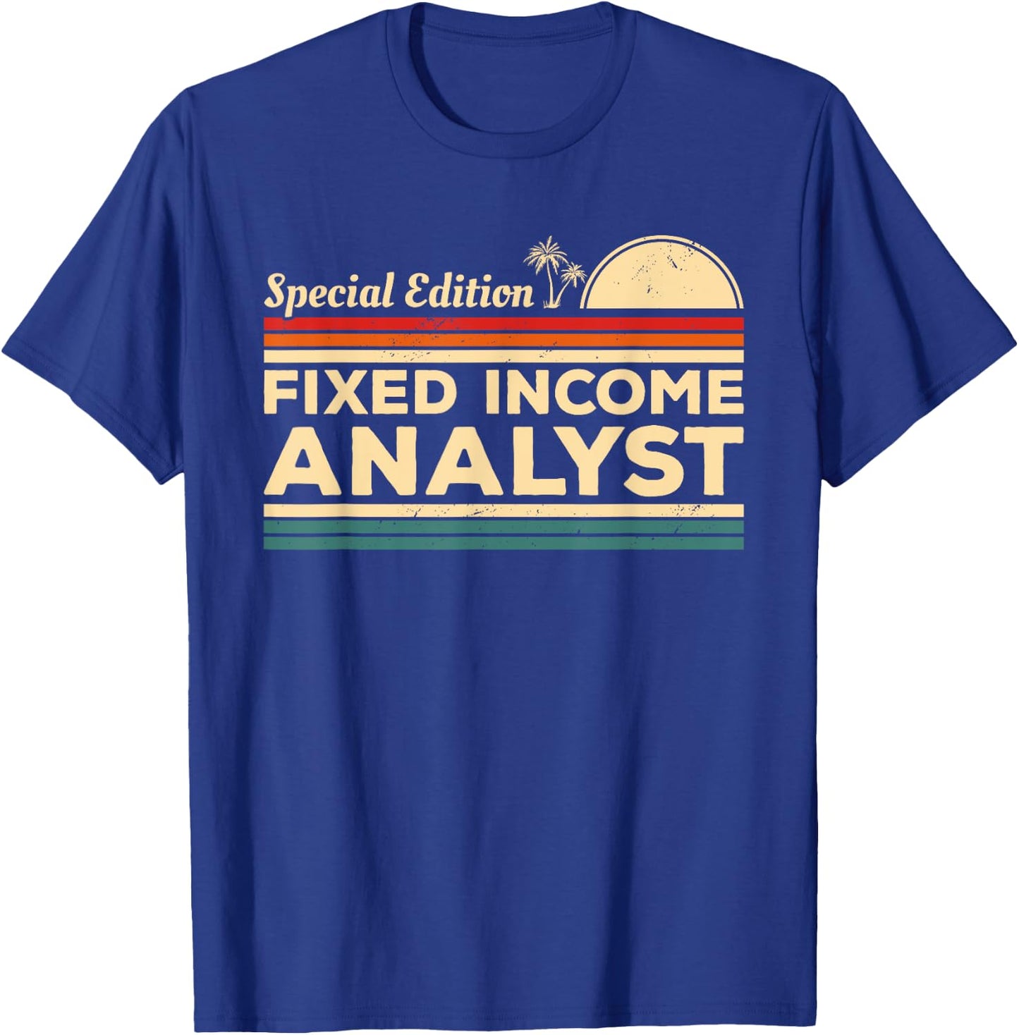 Vintage Fixed Income Analyst T-Shirt - T-Shirt | Royal