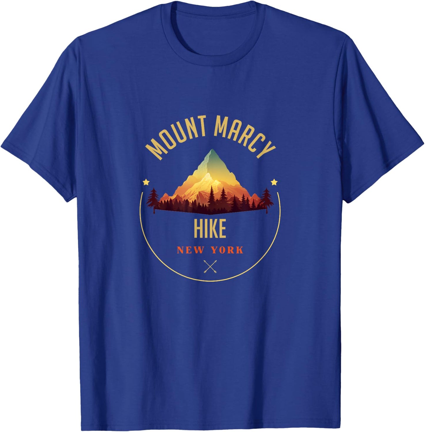 Mount Marcy Souvenir Apparel - Mount Marcy Hiking T-Shirt - T-Shirt | Royal