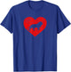 Vintage Lion Lover Heart Love Valentine's Day T-Shirt - T-Shirt | Royal