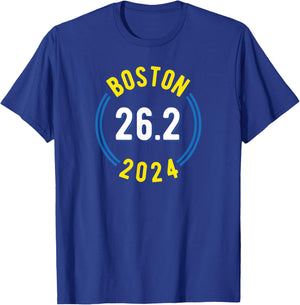 Boston 26.2 2024 Marathon T-Shirt - T-Shirt | Royal