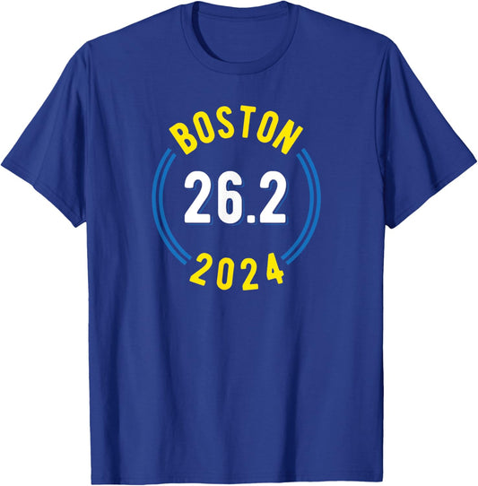 Boston 26.2 2024 Marathon T-Shirt - T-Shirt | Royal