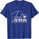 Just Jesus Cute Christian Typography T-Shirt - T-Shirt | Royal