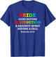 June Pride Proverbs 16:18 Bible Verse Parade Month T-Shirt - T-Shirt | Royal