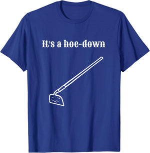 Garden Pun, Hoe-Down, Sad Look Face T-Shirt - T-Shirt | Royal