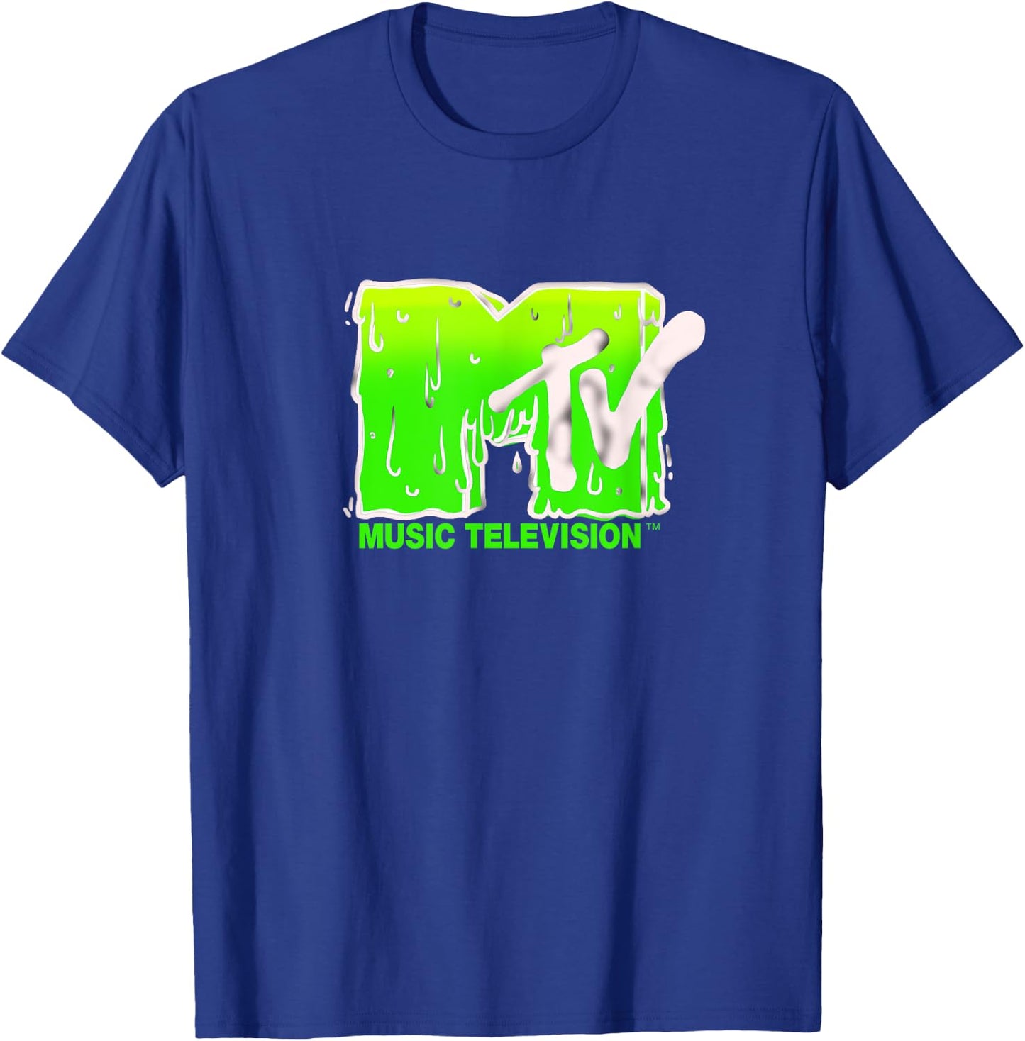 Mademark x MTV - The official MTV Logo in green liquid horror style T-Shirt - T-Shirt | Royal