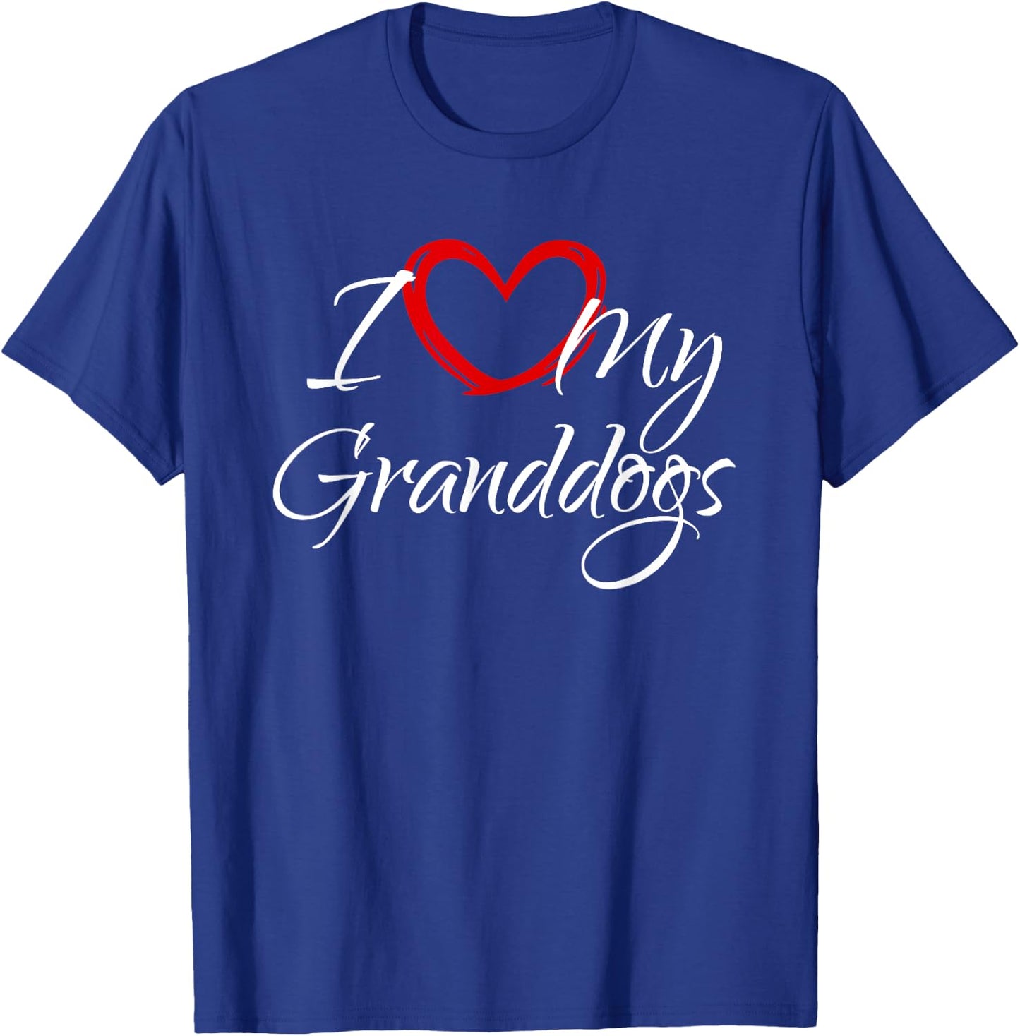 I Love My Granddogs, I Heart My Granddogs T-Shirt - T-Shirt | Royal
