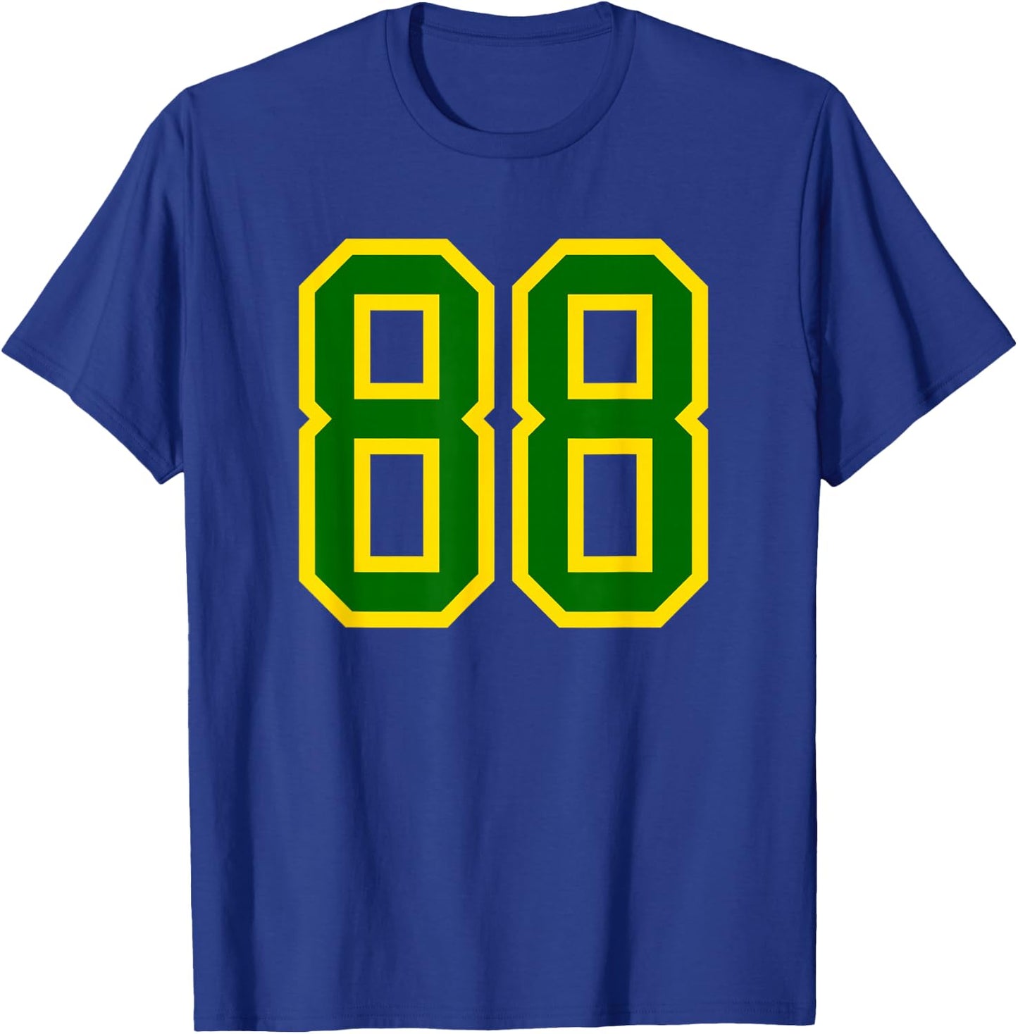 Green Yellow Sports Number 88 T-Shirt - T-Shirt | Royal